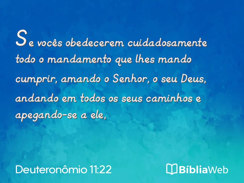 Deuteronômio 11:22 em imagem para compartilhar