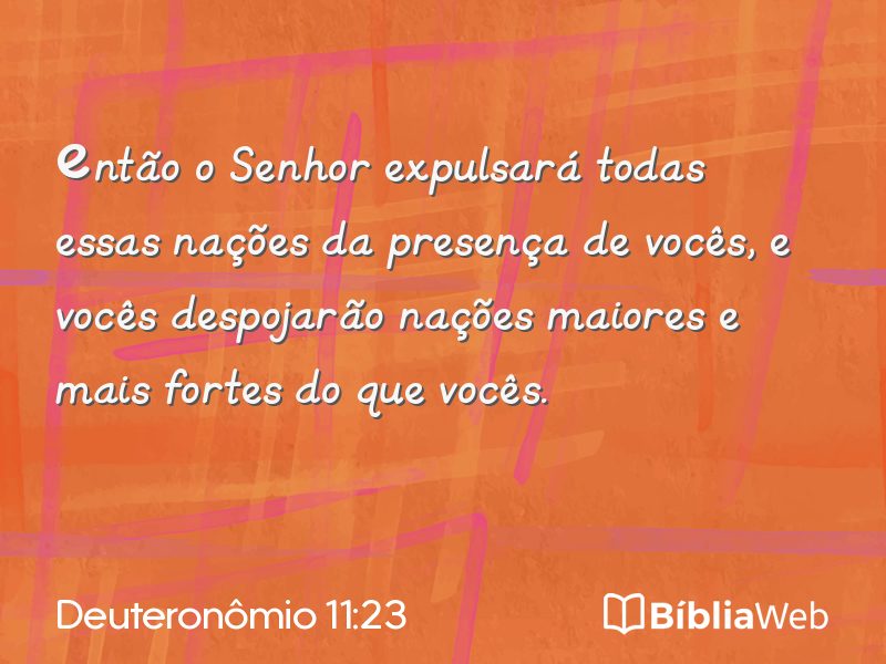 Deuteronômio 11:23 em imagem para compartilhar