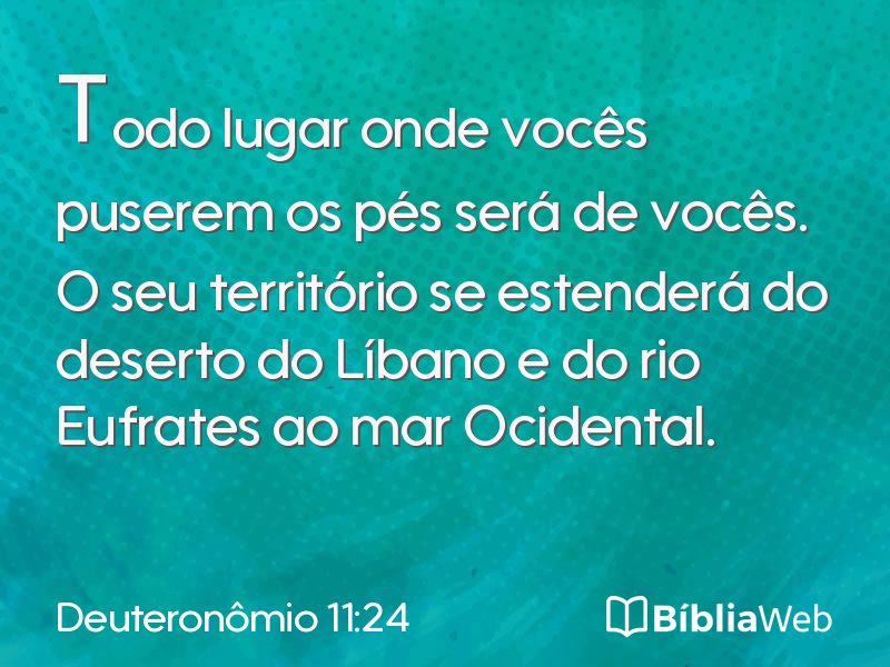 Deuteronômio 11:24 em imagem para compartilhar
