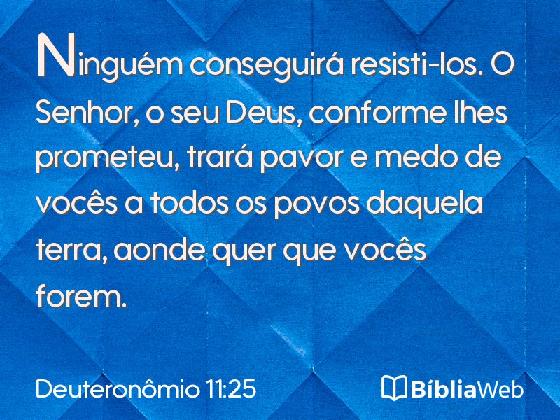 Deuteronômio 11:25 em imagem para compartilhar