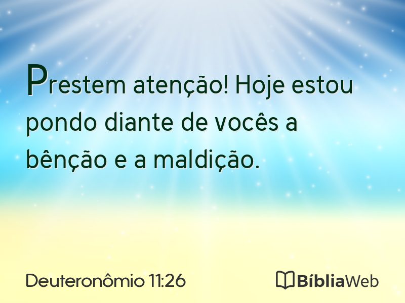 Deuteronômio 11:26 em imagem para compartilhar
