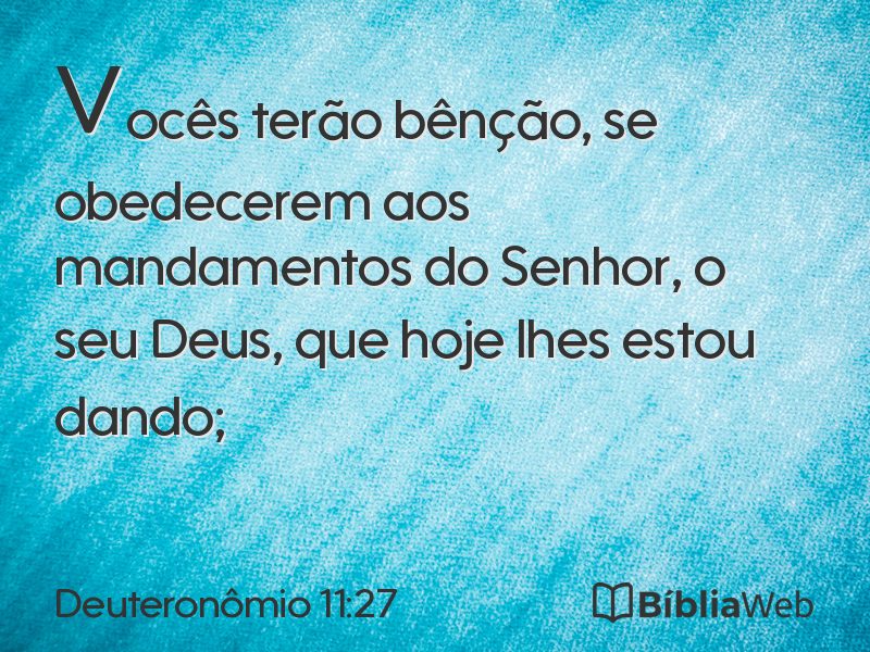 Deuteronômio 11:27 em imagem para compartilhar