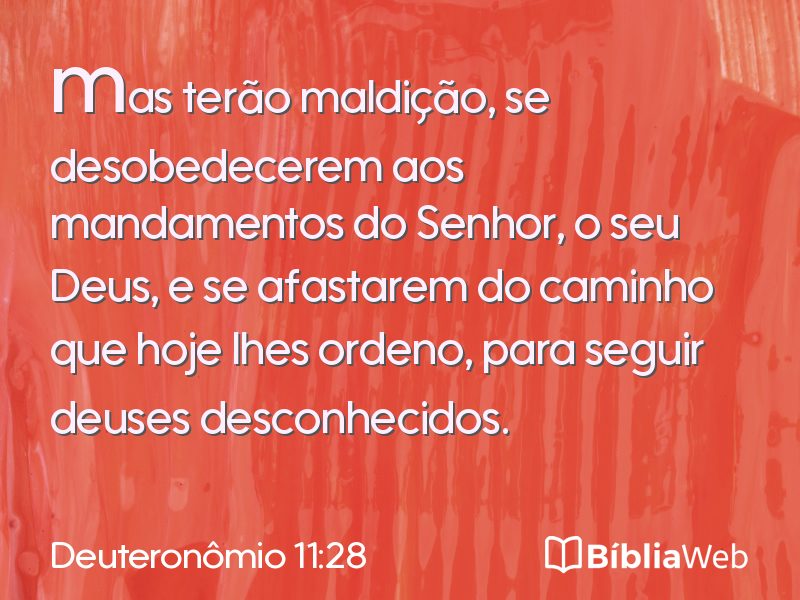 Deuteronômio 11:28 em imagem para compartilhar