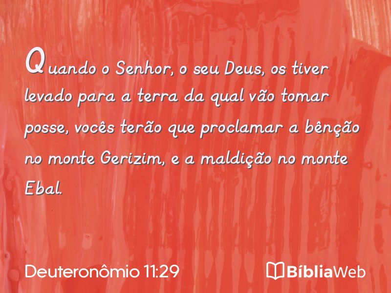 Deuteronômio 11:29 em imagem para compartilhar