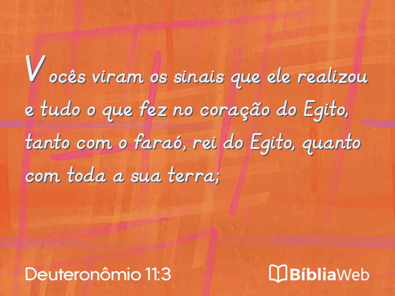 Deuteronômio 11:3 em imagem para compartilhar