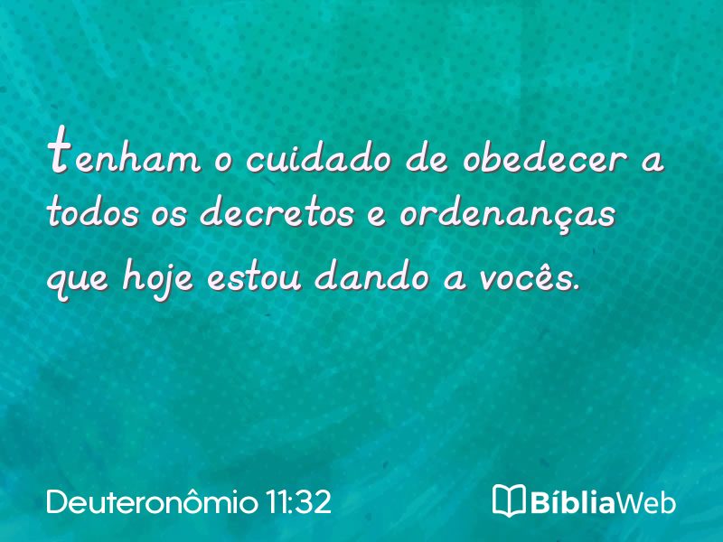 Deuteronômio 11:32 em imagem para compartilhar