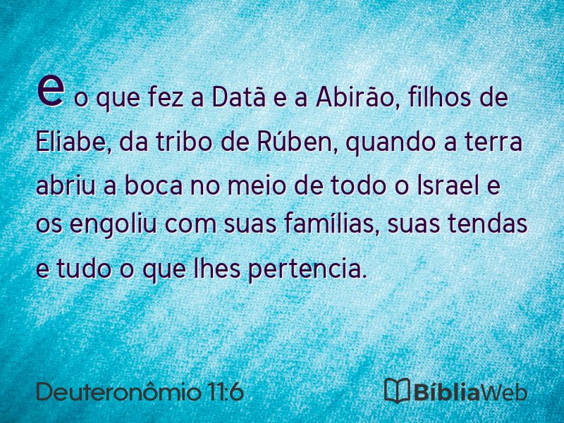 Deuteronômio 11:6 em imagem para compartilhar