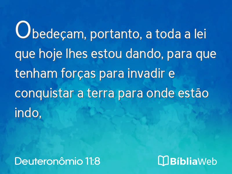 Deuteronômio 11:8 em imagem para compartilhar