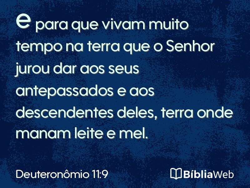 Deuteronômio 11:9 em imagem para compartilhar