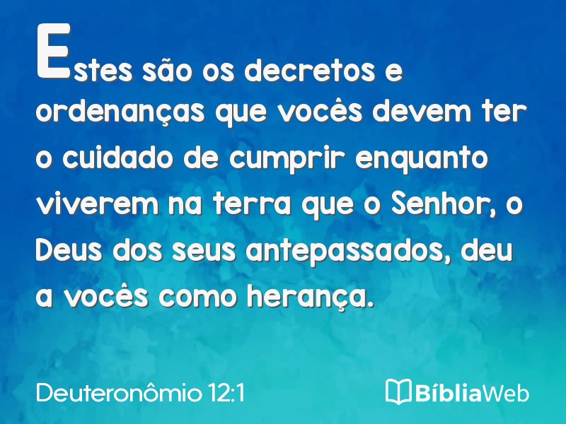 Deuteronômio 12:1 em imagem para compartilhar