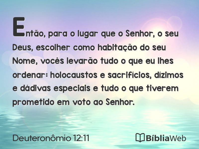 Deuteronômio 12:11 em imagem para compartilhar