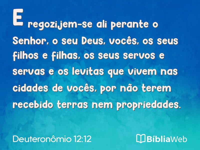 Deuteronômio 12:12 em imagem para compartilhar