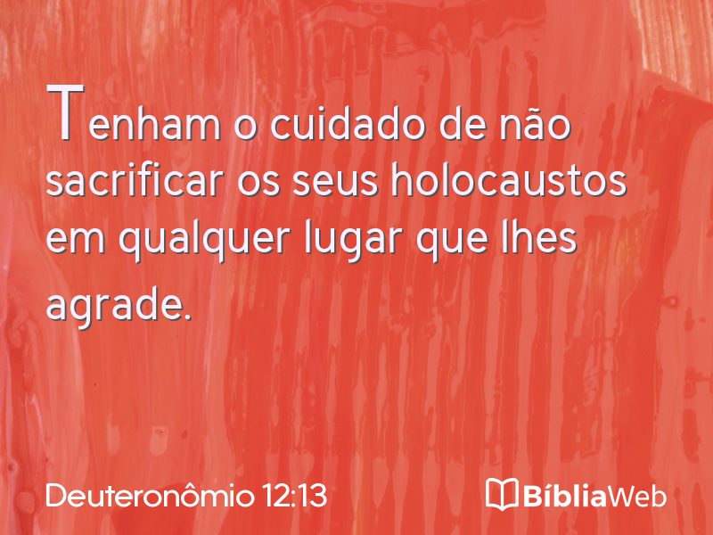 Deuteronômio 12:13 em imagem para compartilhar