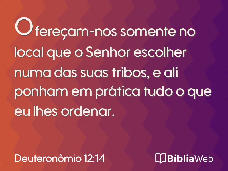 Deuteronômio 12:14 em imagem para compartilhar