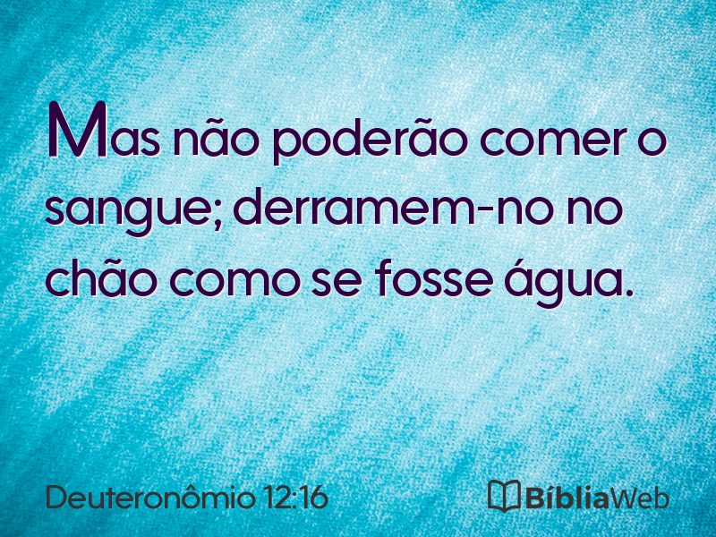 Deuteronômio 12:16 em imagem para compartilhar