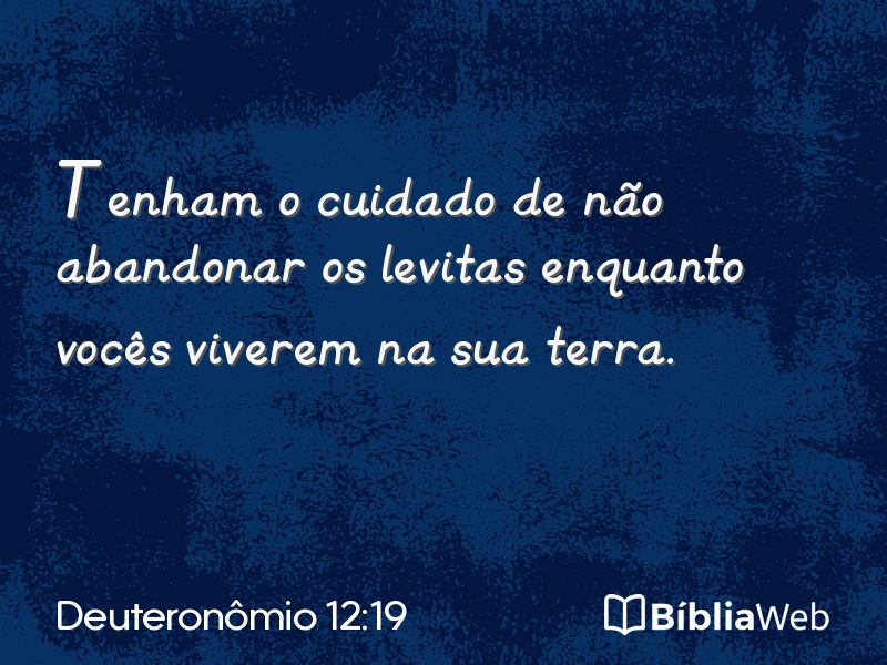 Deuteronômio 12:19 em imagem para compartilhar