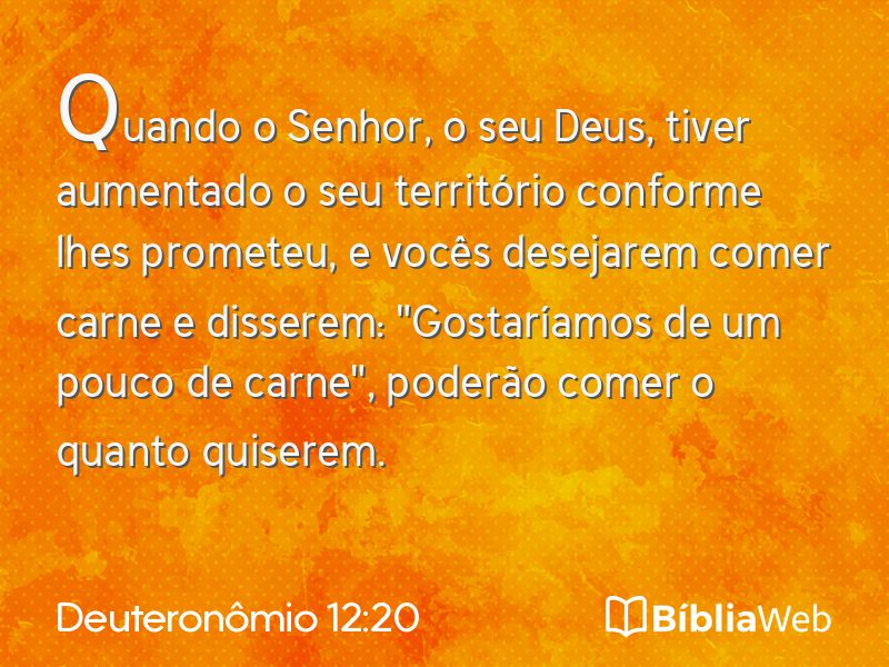 Deuteronômio 12:20 em imagem para compartilhar