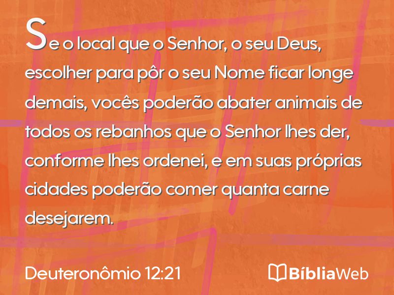Deuteronômio 12:21 em imagem para compartilhar