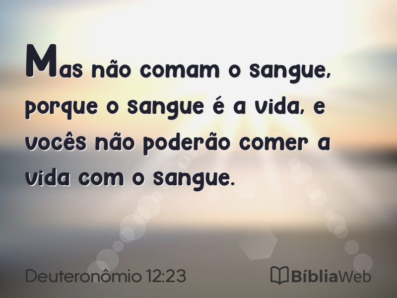 Deuteronômio 12:23 em imagem para compartilhar