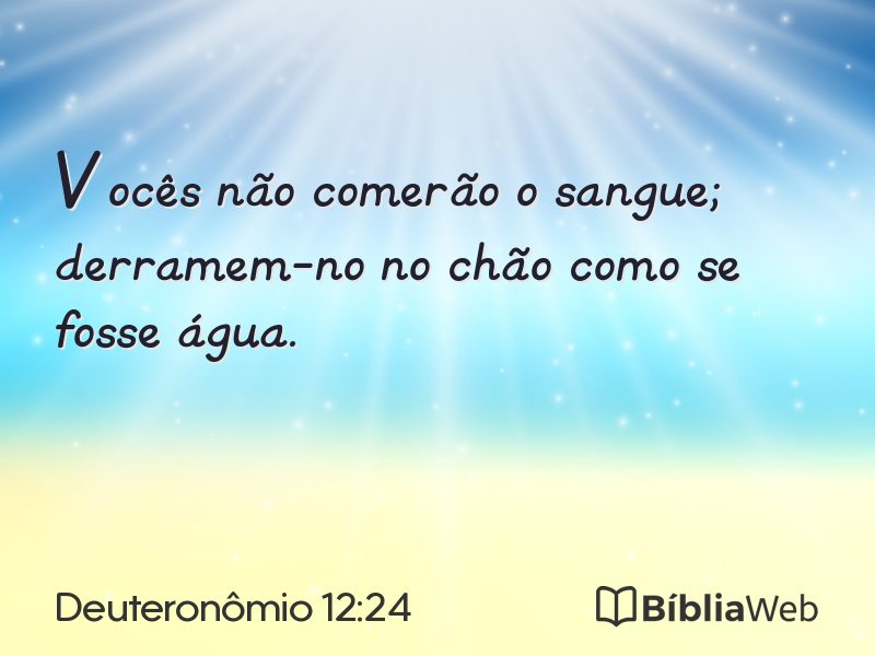 Deuteronômio 12:24 em imagem para compartilhar