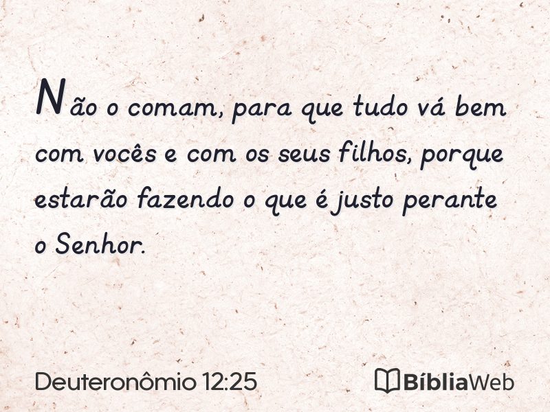 Deuteronômio 12:25 em imagem para compartilhar