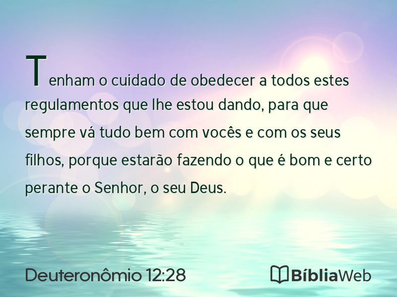 Deuteronômio 12:28 em imagem para compartilhar