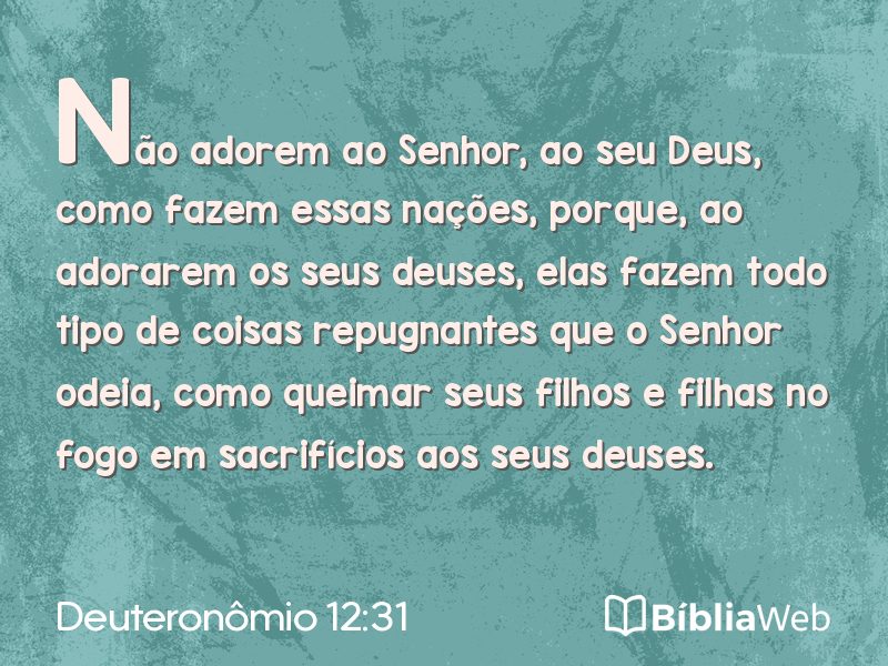 Deuteronômio 12:31 em imagem para compartilhar