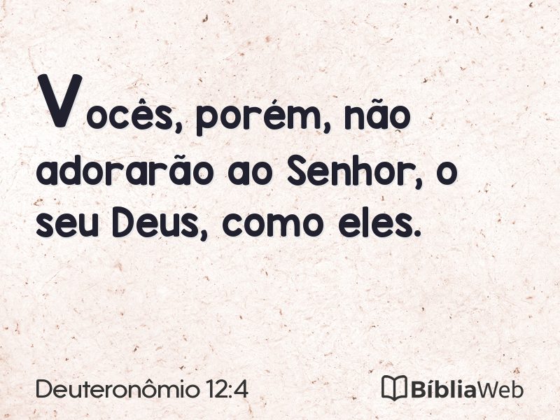 Deuteronômio 12:4 em imagem para compartilhar
