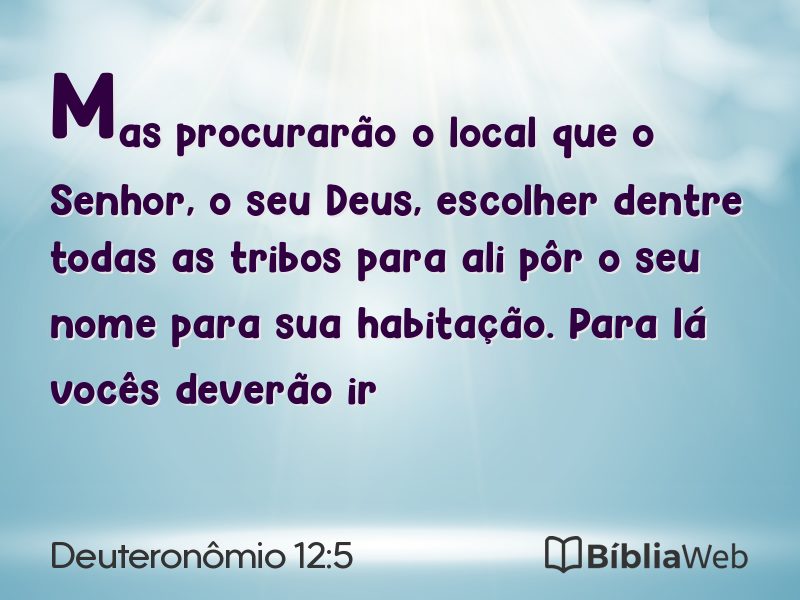 Deuteronômio 12:5 em imagem para compartilhar