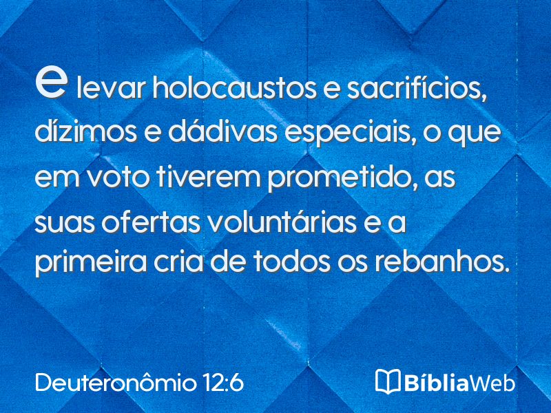 Deuteronômio 12:6 em imagem para compartilhar