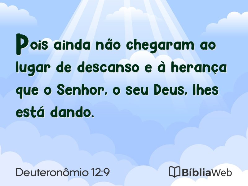 Deuteronômio 12:9 em imagem para compartilhar