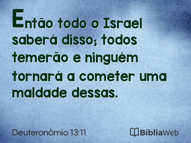 Deuteronômio 13:11 em imagem para compartilhar