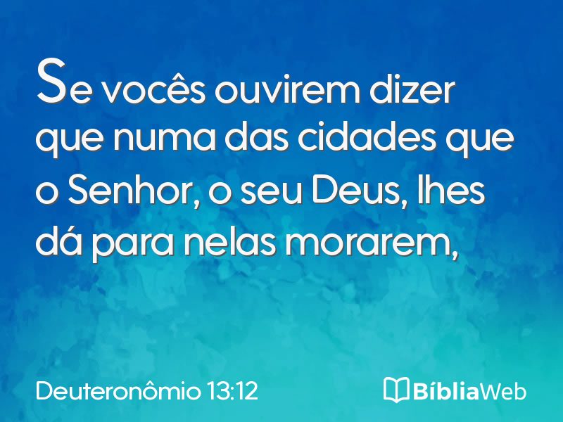 Deuteronômio 13:12 em imagem para compartilhar