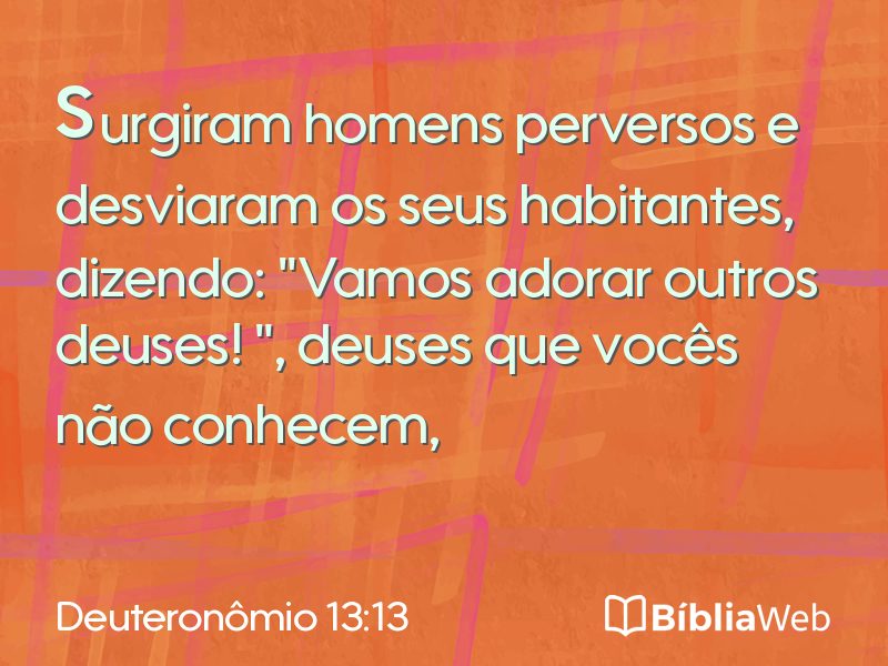 Deuteronômio 13:13 em imagem para compartilhar