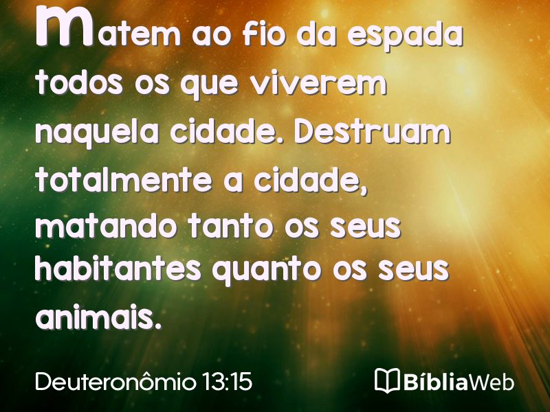 Deuteronômio 13:15 em imagem para compartilhar