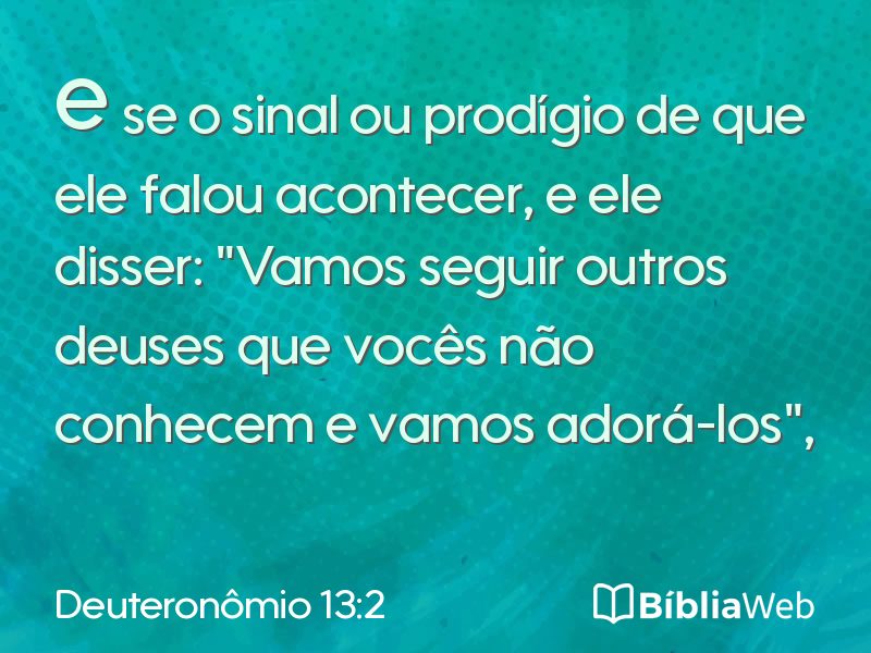 Deuteronômio 13:2 em imagem para compartilhar
