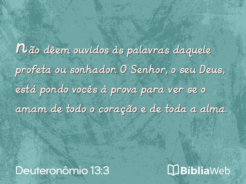 Deuteronômio 13:3 em imagem para compartilhar