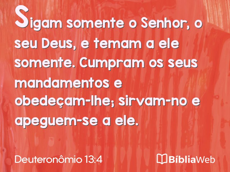 Deuteronômio 13:4 em imagem para compartilhar