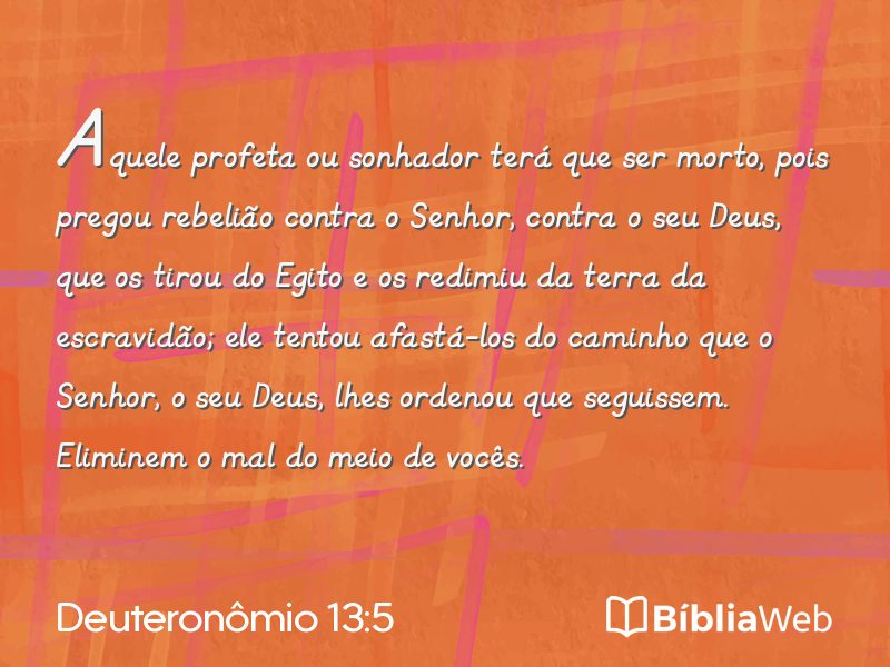 Deuteronômio 13:5 em imagem para compartilhar