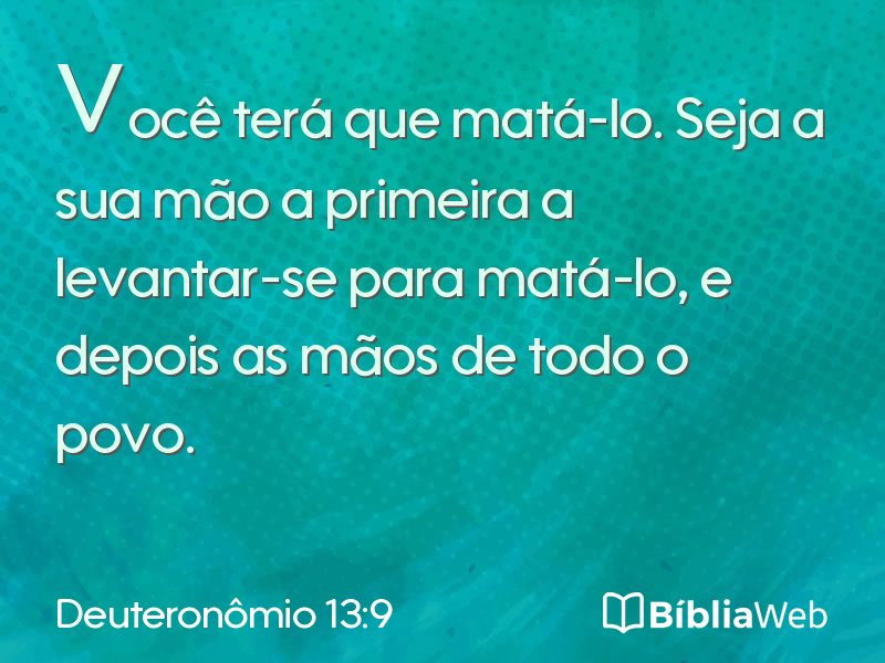 Deuteronômio 13:9 em imagem para compartilhar
