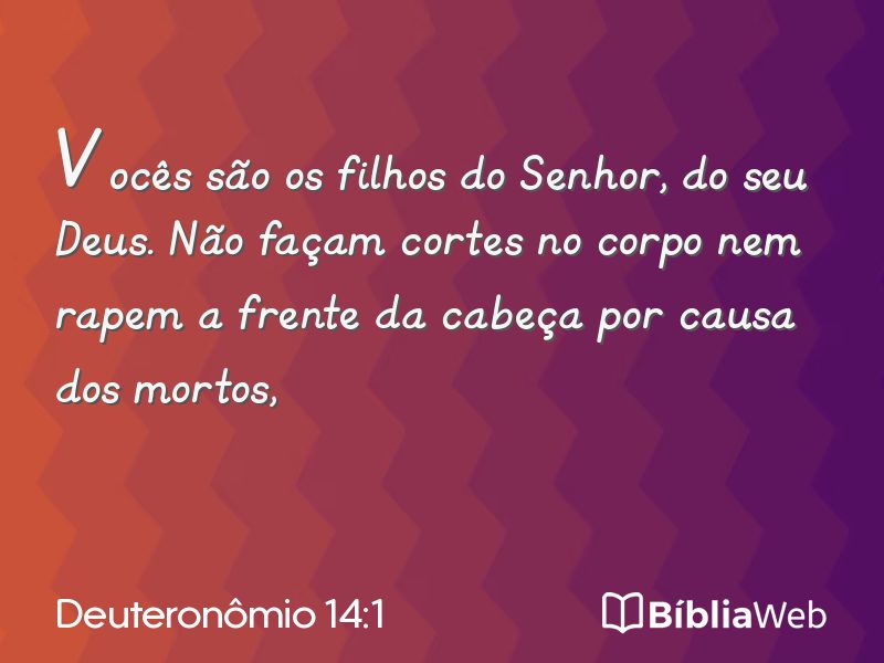 Deuteronômio 14:1 em imagem para compartilhar