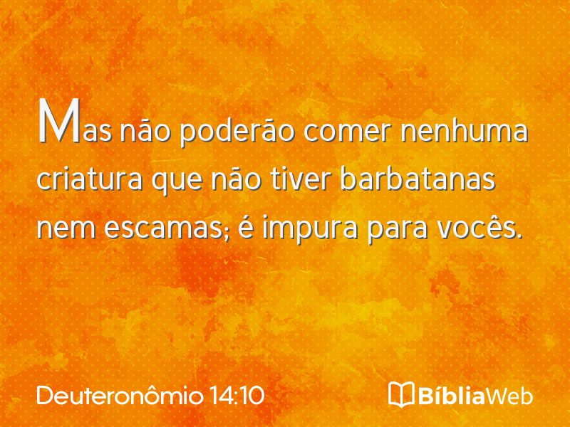 Deuteronômio 14:10 em imagem para compartilhar