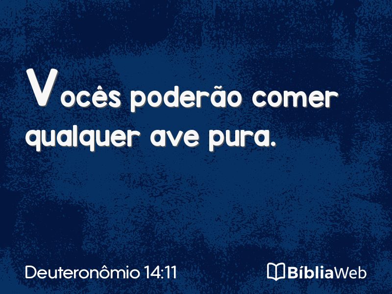 Deuteronômio 14:11 em imagem para compartilhar
