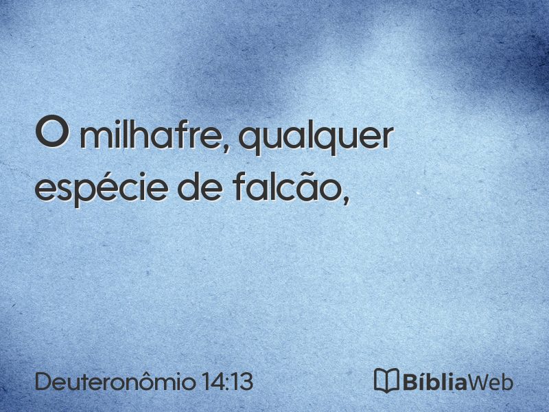Deuteronômio 14:13 em imagem para compartilhar