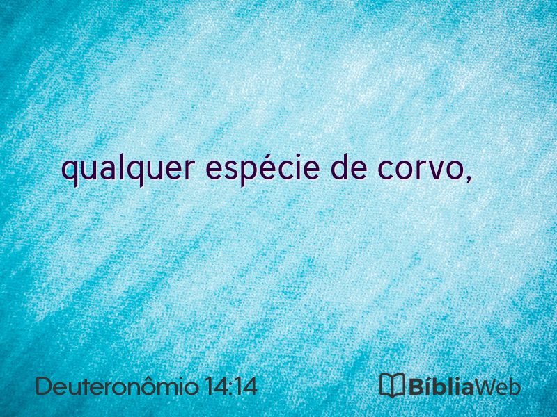 Deuteronômio 14:14 em imagem para compartilhar
