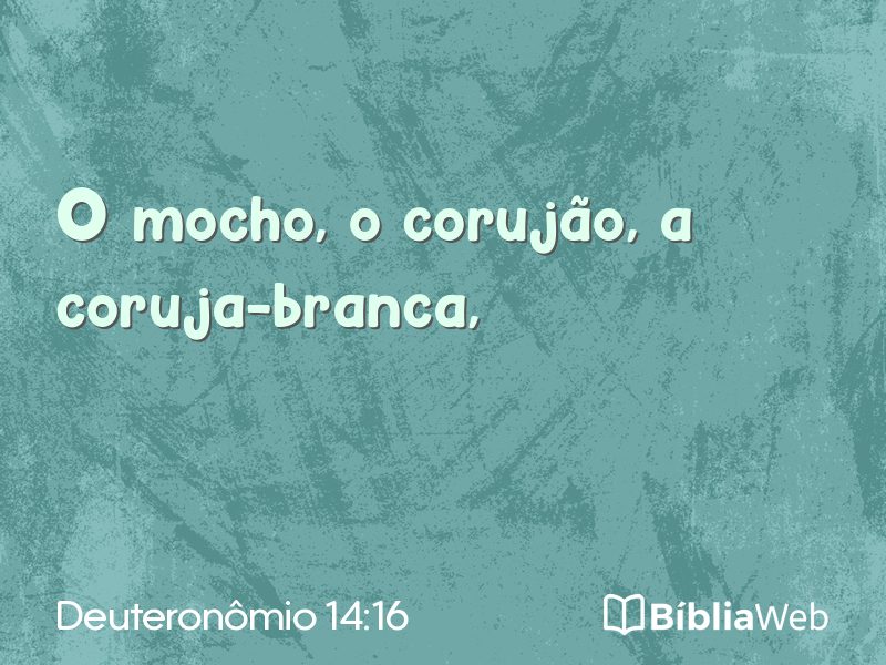 Deuteronômio 14:16 em imagem para compartilhar