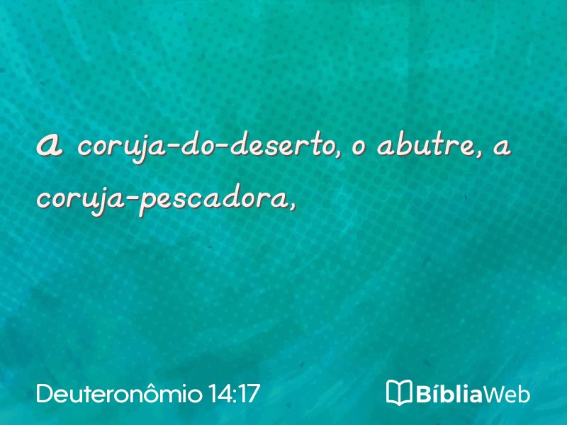 Deuteronômio 14:17 em imagem para compartilhar