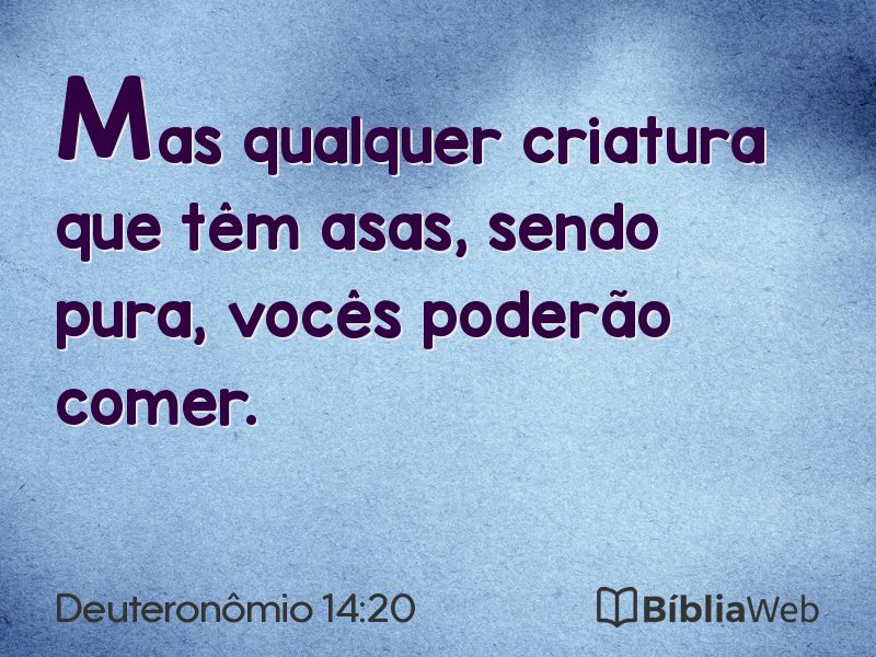 Deuteronômio 14:20 em imagem para compartilhar