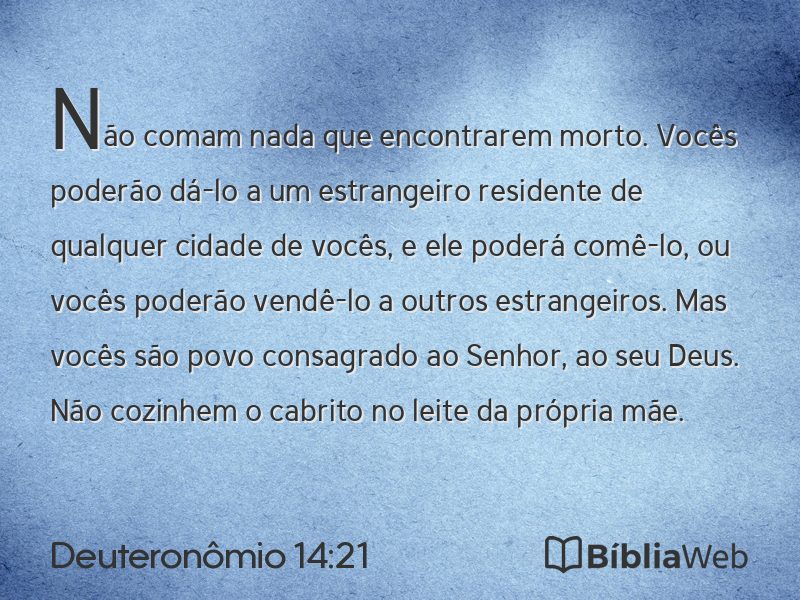 Deuteronômio 14:21 em imagem para compartilhar