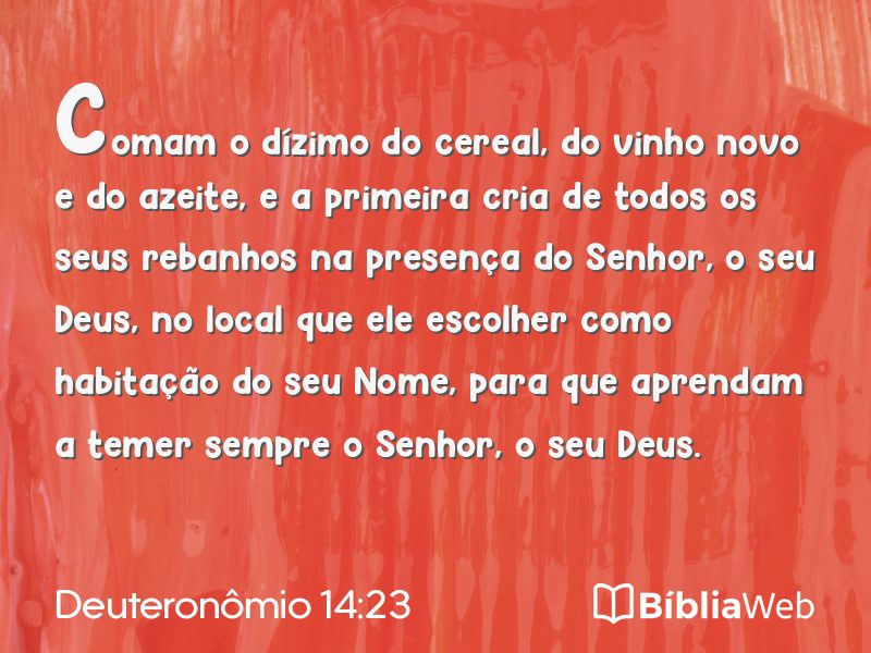 Deuteronômio 14:23 em imagem para compartilhar